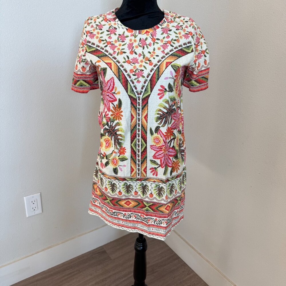 RARE Farm Rio Tropical T-Shirt Dress, Size P